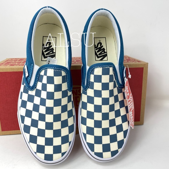 VANS Classic Slip On Checkerboard Corsair Blue W - Picture 2 of 7